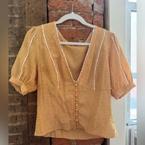 Free People Ivy Gingham Top